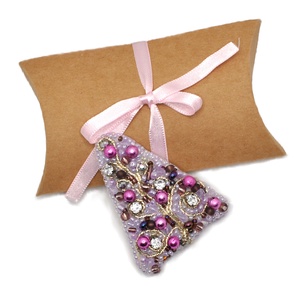 Brosa bradut mov accesorii sacou bijuterii handmade - Artynos.ro
