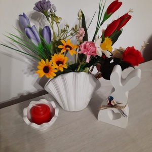 Set vaza scoica , suport lumanare si iepuras decor - Artynos.ro