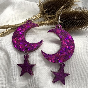 Cercei handmade unicat din rasina  00041 - Artynos.ro