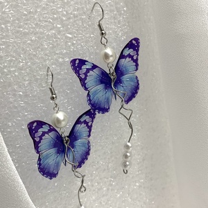 cercei handmade unicat -model fluturi 00101, Bijuterii, Cercei, Cercei drop, Confecționarea bijuteriilor, ARTYNOS
