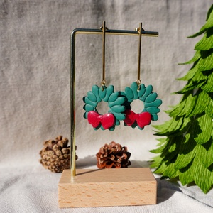 Cercei Handmade Lut Polimeric Wreath - Artynos.ro