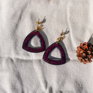 Cercei Handmade Lut Polimeric Glitz - Artynos.ro