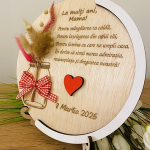 Plăcută cu mesaj pentru ziua mamei, Casă & Stil de viață, Accesorii pentru decorat casa, Decorațiuni de masă și decorațiuni pentru rafturi , Decorațiuni de masă, Prelucrarea lemnului, Un cadou special pentru cea mai iubită ființă – Mama! 

Surprinde-o de 8 Martie cu un decor handmad..., ARTYNOS
