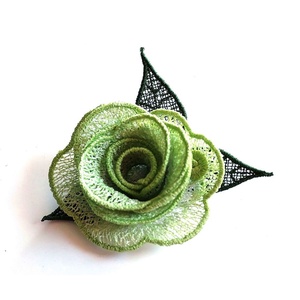 Trandafir 3D verde Brosa - Artynos.ro