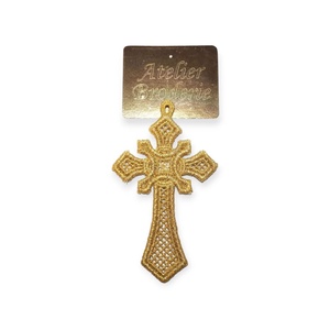Cruce Aurie brodata-Elegantă cu Simbolism Spiritual - Artynos.ro