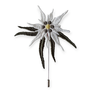 Pin cu Floare de Colt Bijuterie Artizanală - Artynos.ro