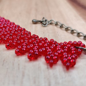 Colier choker (burgundy) - Artynos.ro