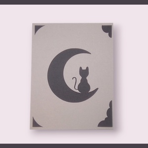 Felicitare 'Cat on the Moon' - Artynos.ro