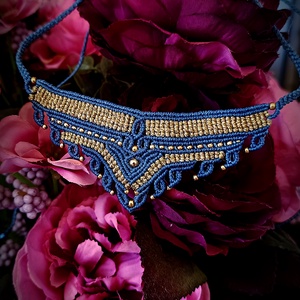 Colier Micromacrame Tribal Cu Bilute - Artynos.ro
