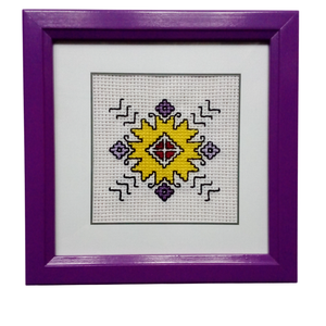 TABLOU DECORATIV RUSTIC - model SOARE, Arte vizuale și accesorii , Imagini cu broderii, Broderii în cruciuliță pe țesătură, Broderie, Cusătură, ARTYNOS