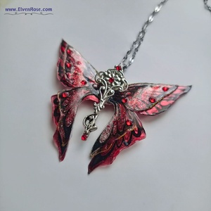 Pandantivul Red Magic Butterfly, Bijuterii, Coliere, Pandativ, Confectionarea bijuteriilor, ARTYNOS