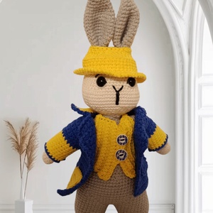 Iepuraș croșetat cu hăinuțe detașabile , Jucarii si echipamente pentru copii, Jucarii si accesorii pentru copii, Papusa de imbracat, Crosetat, Cusatura, ARTYNOS