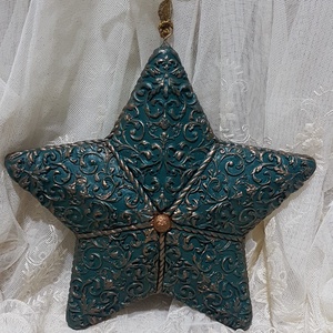 Decoratiune stea verde si bronz, Accesorii de Crăciun, Decorațiuni de Crăciun de casă, Decorațiuni pentru casă de Crăciun, , ARTYNOS