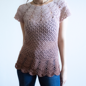 S - Bluza crosetata din fir de bumbac in degrade - Artynos.ro