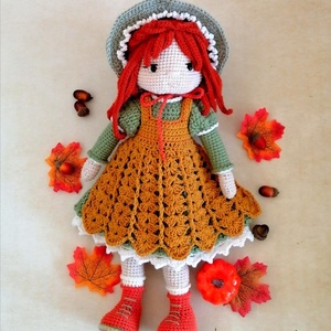 Papusa crosetata, jucărie crosetata, handmade, Cadou Craciun, cadou fetite, cadou zi nastere - Artynos.ro